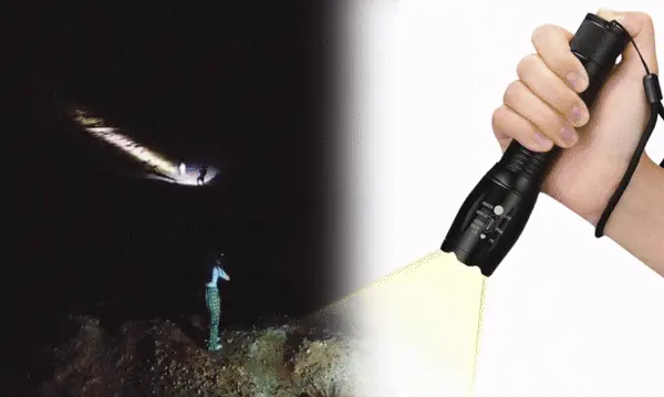 Straal van Lumen Pro in het donker